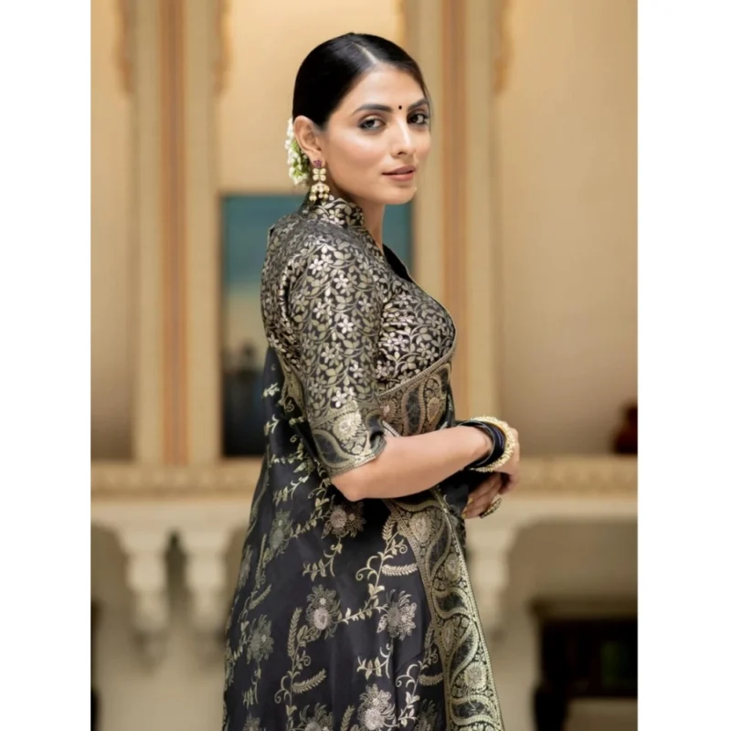 54456785927_74311e6105_o_d-1000x1000-1.webp Generic Women's Silk Printed Saree With Unstitched Blouse 5.5Mtr (Black)