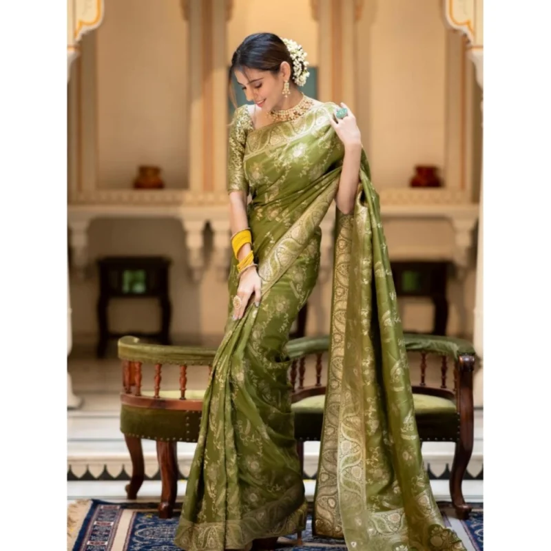 54456786612_75da6fd266_o_d-1000x1000-1.webp Generic Women's Silk Printed Saree With Unstitched Blouse 5.5Mtr (Olive Green)