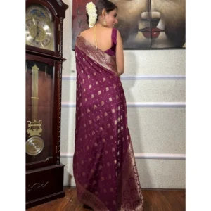 54457451286_b69615282c_o_d-1000x1000-1.webp Generic Women's Silk Printed Saree With Unstitched Blouse 5.5Mtr (Wine)
