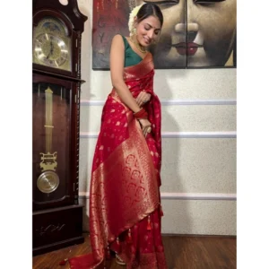54457451321_05f5237fe5_o_d-1000x1000-1.webp Generic Women's Silk Printed Saree With Unstitched Blouse 5.5Mtr (Red)