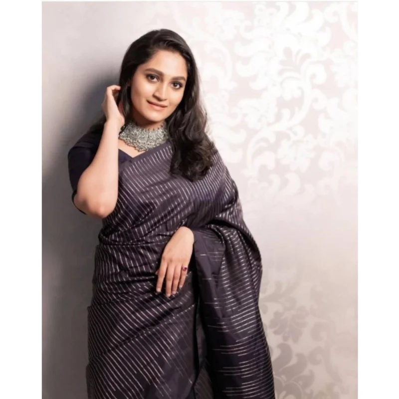 54457451566_65608f0201_o_d-1000x1000-1.webp Generic Women's Silk Printed Saree With Unstitched Blouse 5.5Mtr (Black)