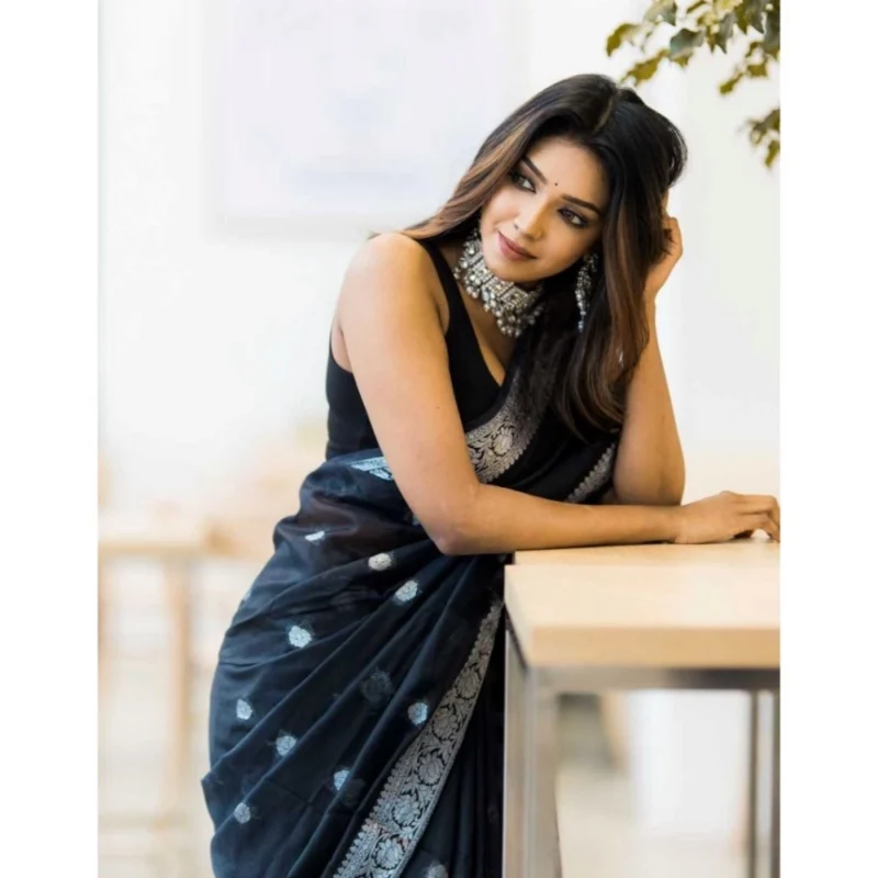 54457454776_d8dc87c627_o_d-1000x1000-1.webp Generic Women's Cotton Printed Saree With Unstitched Blouse 5.5Mtr (Black)