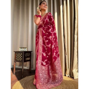 54457456471_bacb6c1203_o_d-1000x1000-1.webp Generic Women's Silk Printed Saree With Unstitched Blouse 5.5Mtr (Pink)