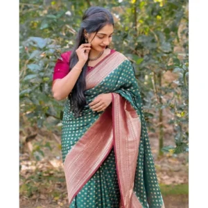 54457472401_4dcb5b0020_o_d-1000x1000-1.webp Generic Women's Silk Printed Saree With Unstitched Blouse 5.5Mtr (Green-Red)