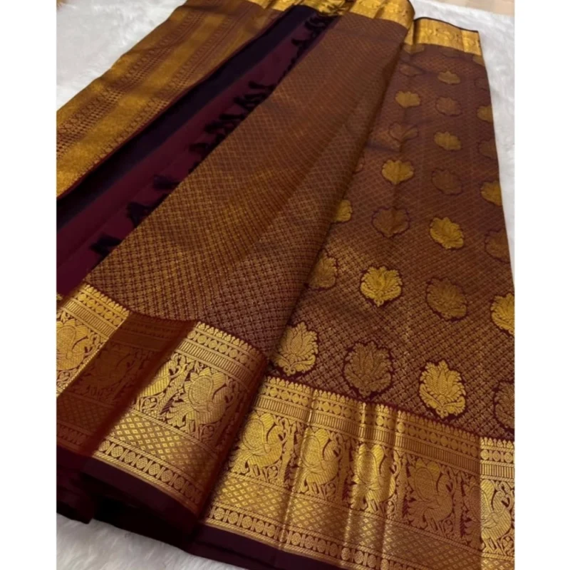 54457472511_e31f6157e6_o_d-1000x1000-1.webp Generic Women's Silk Printed Saree With Unstitched Blouse 5.5Mtr (Maroon)