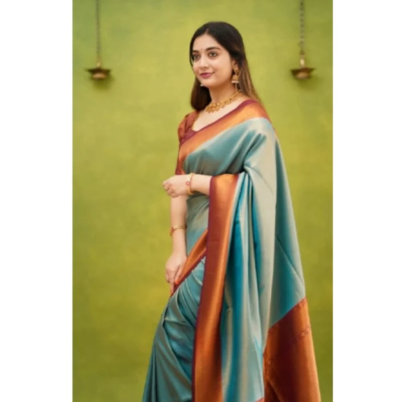 54457625506_595fdc74ce_o_d-1000x1000-1.webp Generic Women's Silk Printed Saree With Unstitched Blouse 5.5Mtr (Rama)