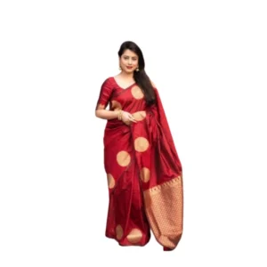 54457640839_2c34b0f621_o_d-1000x1000-1.webp Generic Women's Silk Printed Saree With Unstitched Blouse 5.5Mtr (Red)