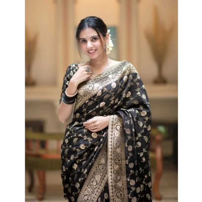 54457641154_a9b0d79bdd_o_d-1000x1000-1.webp Generic Women's Silk Printed Saree With Unstitched Blouse 5.5Mtr (Black)