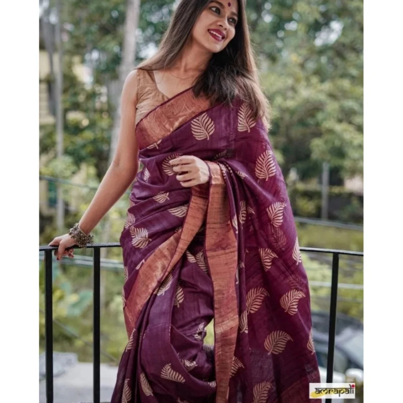 54457643074_2d3379b22a_o_d-1000x1000-1.webp Generic Women's Silk Printed Saree With Unstitched Blouse 5.5Mtr (Purple)