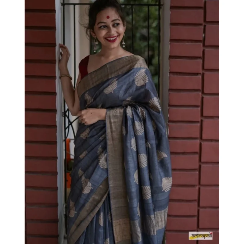 54457643139_f039455f2d_o_d-1000x1000-1.webp Generic Women's Silk Printed Saree With Unstitched Blouse 5.5Mtr (Grey)