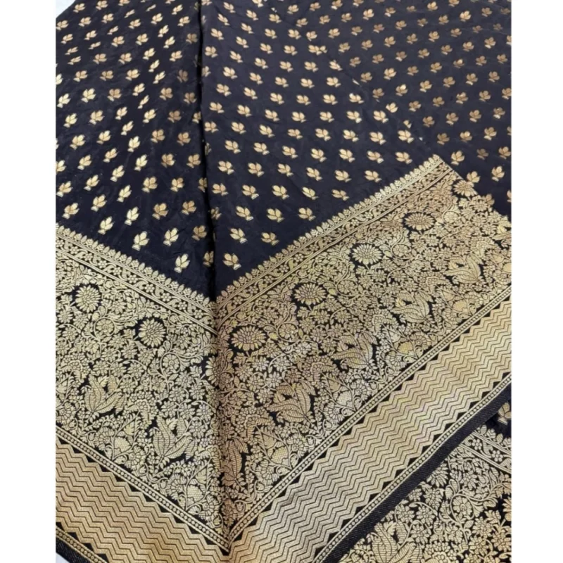 54457644694_afb78110a9_o_d-1000x1000-1.webp Generic Women's Silk Printed Saree With Unstitched Blouse 5.5Mtr (Black)