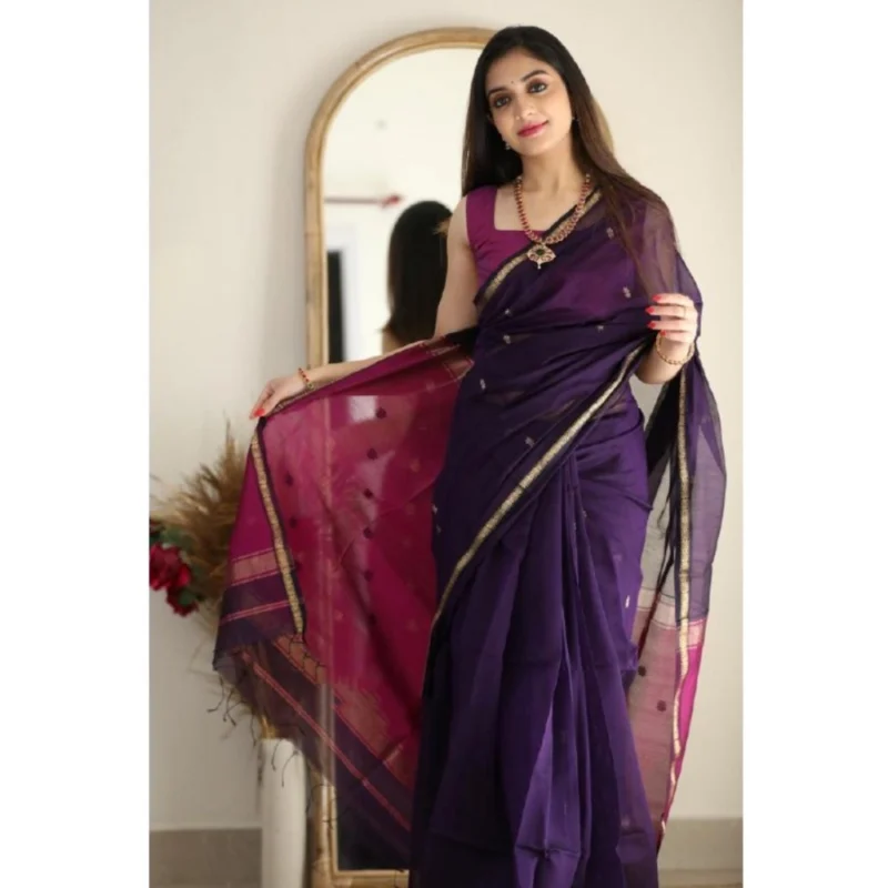 54457646384_69e6004bd5_o_d-1000x1000-1.webp Generic Women's Cotton Printed Saree With Unstitched Blouse 5.5Mtr (Navy Blue)