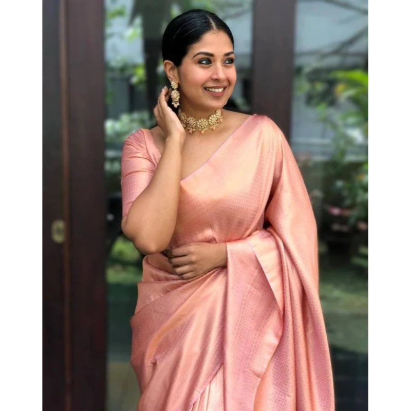 54457661439_5b7990466b_o_d-1000x1000-1.webp Generic Women's Silk Printed Saree With Unstitched Blouse 5.5Mtr (Peach)