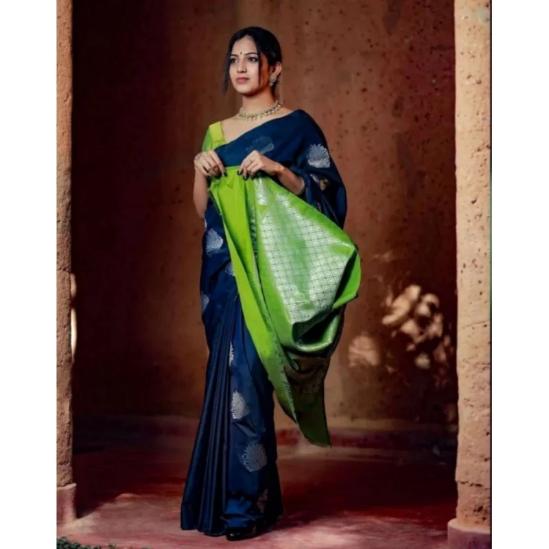 54457708778_39c5fd137e_o_d-1000x1000-1.webp Generic Women's Silk Printed Saree With Unstitched Blouse 5.5Mtr (Navy Blue)