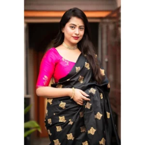 54457708893_dc87037136_o_d-1000x1000-1.webp Generic Women's Silk Printed Saree With Unstitched Blouse 5.5Mtr (Pink)