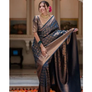 54457711513_31970ecb38_o_d-1000x1000-1.webp Generic Women's Silk Printed Saree With Unstitched Blouse 5.5Mtr (Blue)