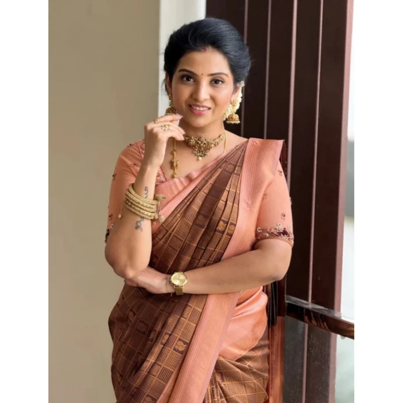 54457728273_d78bcfb7d1_o_d-1000x1000-1.webp Generic Women's Silk Printed Saree With Unstitched Blouse 5.5Mtr (Brown)
