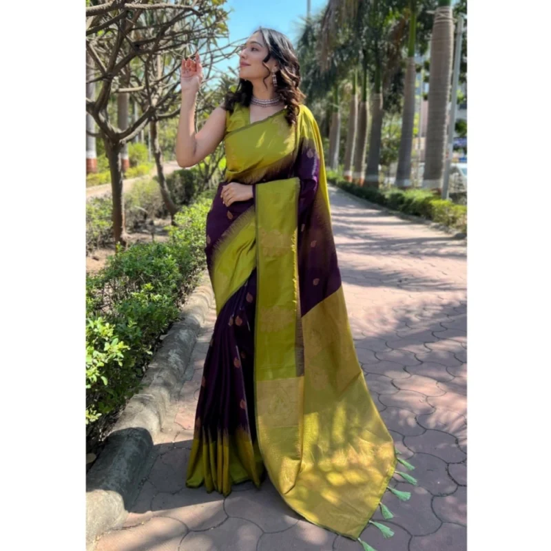 54457728393_65cfe5e62e_o_d-1000x1000-1.webp Generic Women's Silk Printed Saree With Unstitched Blouse 5.5Mtr (Wine)