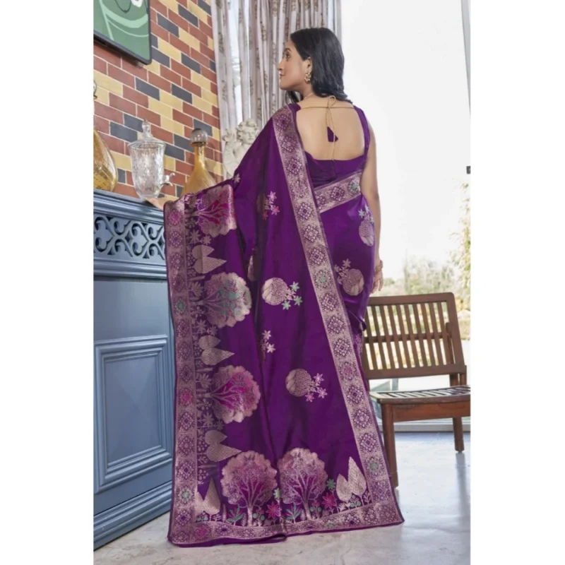 54457728738_eac61afdf3_o_d-1000x1000-1.webp Generic Women's Silk Printed Saree With Unstitched Blouse 5.5Mtr (Purple)