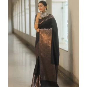 54457816455_0d39b1a773_o_d-1000x1000-1.webp Generic Women's Silk Printed Saree With Unstitched Blouse 5.5Mtr (Black)