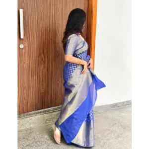 54457816555_3032560188_o_d-1000x1000-1.webp Generic Women's Silk Printed Saree With Unstitched Blouse 5.5Mtr (Royal Blue)