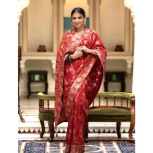 54457816954_a42edbba94_o_d-1000x1000-1.webp Generic Women's Silk Printed Saree With Unstitched Blouse 5.5Mtr (Red)