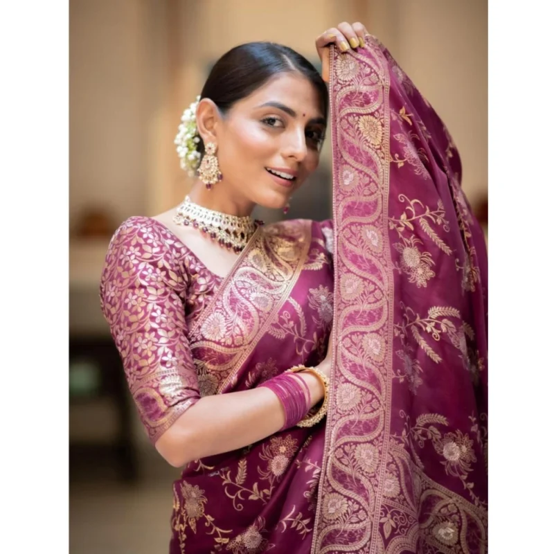 54457816959_e36ecdf31e_o_d-1000x1000-1.webp Generic Women's Silk Printed Saree With Unstitched Blouse 5.5Mtr (Wine)