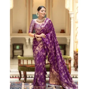 54457817069_b577da24d9_o_d-1000x1000-1.webp Generic Women's Silk Printed Saree With Unstitched Blouse 5.5Mtr (Purple)