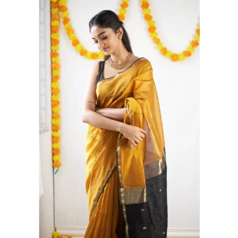 54457817940_abe304bcaf_o_d-1000x1000-1.webp Generic Women's Cotton Printed Saree With Unstitched Blouse 5.5Mtr (Yellow)