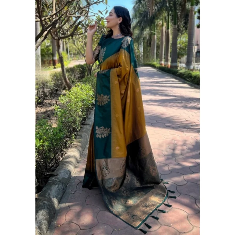 54457832470_2e7f54b28e_o_d-1000x1000-1.webp Generic Women's Silk Printed Saree With Unstitched Blouse 5.5Mtr (Yellow)