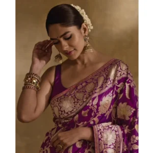 54457833840_e40446a038_o_d-1000x1000-1.webp Generic Women's Silk Printed Saree With Unstitched Blouse 5.5Mtr (Purple)