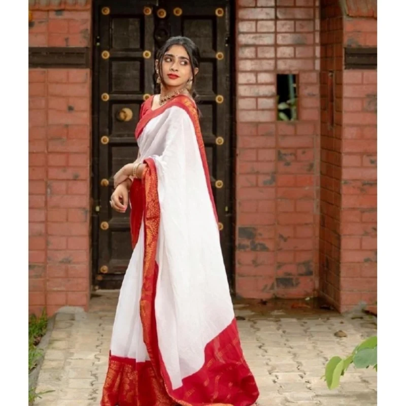 54457986325_27c9ec0c65_o_d-1000x1000-1.webp Generic Women's Silk Printed Saree With Unstitched Blouse 5.5Mtr (White)