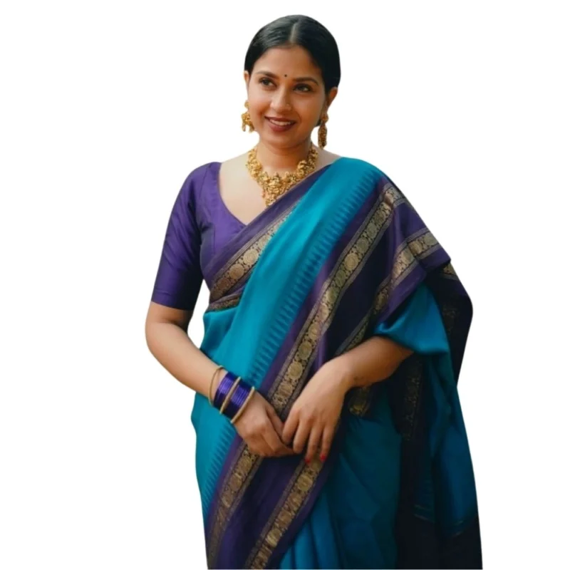 54464938982_443ae01a2a_o_d-1000x1000-1.webp Generic Women's Silk Printed Saree With Unstitched Blouse 5.5Mtr (Blue)