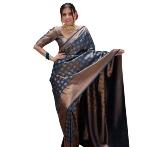 54464940067_0f86f12eb7_o_d-1000x1000-1.webp Generic Women's Silk Printed Saree With Unstitched Blouse 5.5Mtr (Blue)