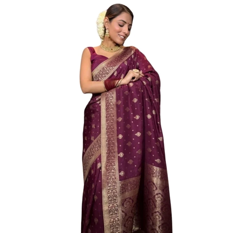 54464940097_14d9d860c3_o_d-1000x1000-1.webp Generic Women's Silk Printed Saree With Unstitched Blouse 5.5Mtr (Wine)