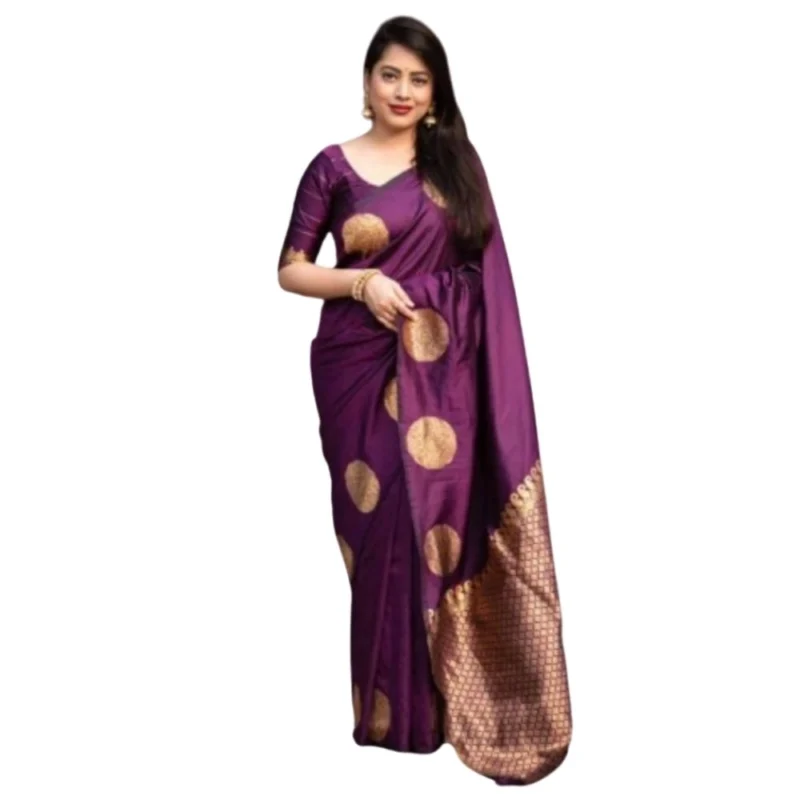 54464940227_56883008fa_o_d-1000x1000-1.webp Generic Women's Silk Printed Saree With Unstitched Blouse 5.5Mtr (Wine)