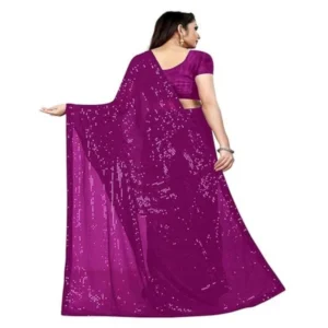 54465340481_7fc2a4da11_o_d-1000x1000-1.webp Generic Women's Georgette Embellished Sequnece Bollywood Saree With Unstitched Blouse 5.5Mtr (Purple)