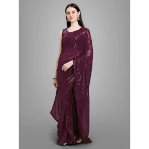 54465537579_1ea5dc694e_o_d-1000x1000-1.webp Generic Women's Georgette Embellished Sequnece Bollywood Saree With Unstitched Blouse 5.5Mtr (Purple)