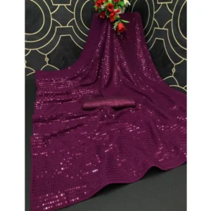 54465691915_361a510a86_o_d-1000x1000-1.webp Generic Women's Georgette Embellished Sequnece Bollywood Saree With Unstitched Blouse 5.5Mtr (Purple)