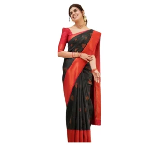 54465777771_495a857c0f_o_d-1000x1000-1.webp Generic Women's Silk Printed Saree With Unstitched Blouse 5.5Mtr (Black)