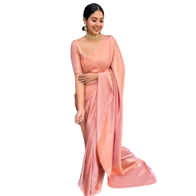 54465778226_4dff15de02_o_d-1000x1000-1.webp Generic Women's Silk Printed Saree With Unstitched Blouse 5.5Mtr (Peach)