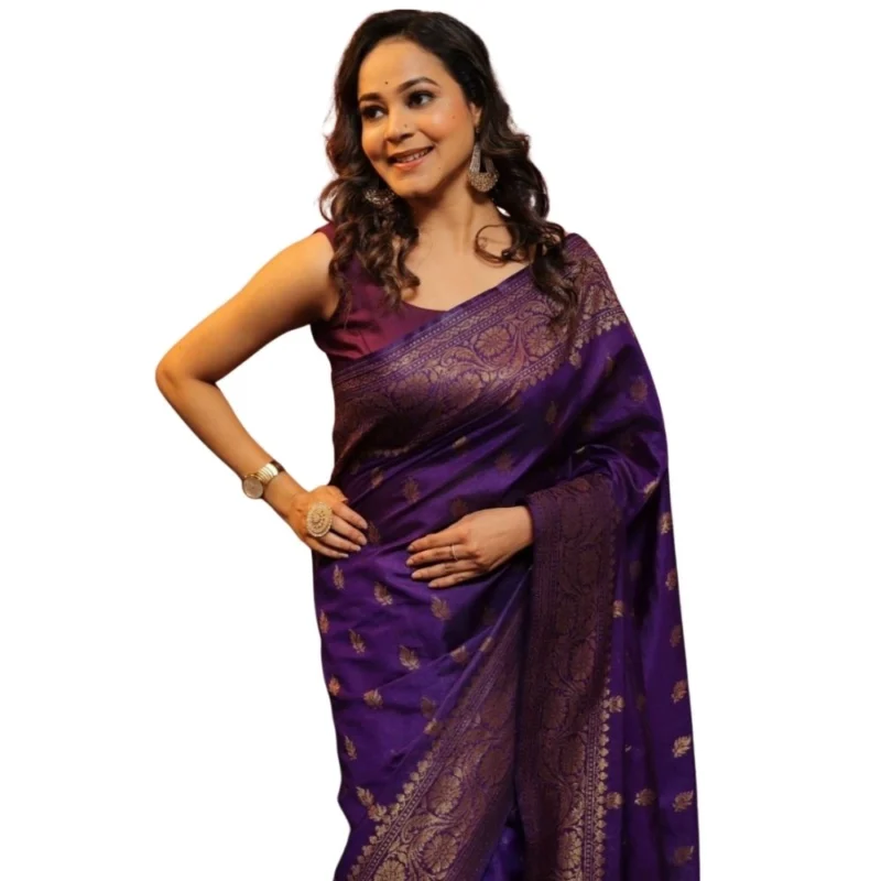 54465779076_c4bc3e6e00_o_d-1000x1000-1.webp Generic Women's Silk Printed Saree With Unstitched Blouse 5.5Mtr (Purple)