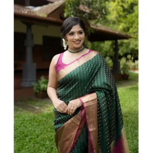54465779451_50568b43a8_o_d-1000x1000-1.webp Generic Women's Silk Printed Saree With Unstitched Blouse 5.5Mtr (Green)