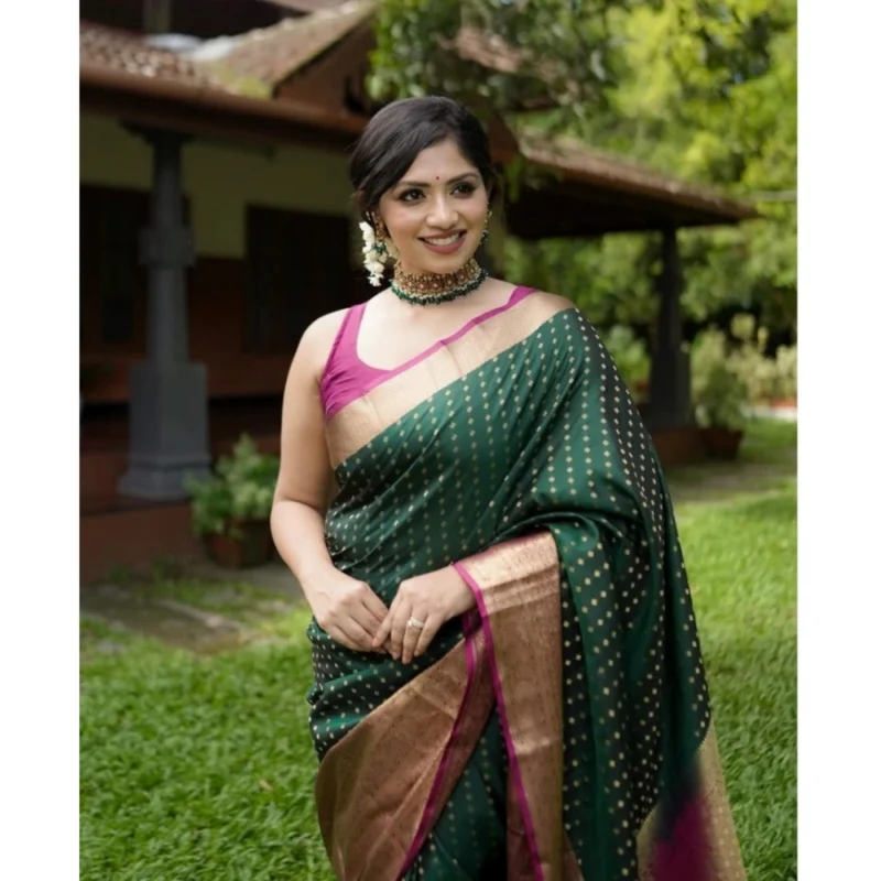 54465779451_50568b43a8_o_d-1000x1000-1.webp Generic Women's Silk Printed Saree With Unstitched Blouse 5.5Mtr (Green)