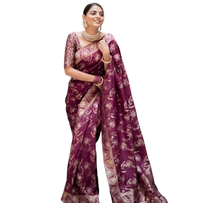 54465972794_d5a1b94c3d_o_d-1000x1000-1.webp Generic Women's Silk Printed Saree With Unstitched Blouse 5.5Mtr (Wine)