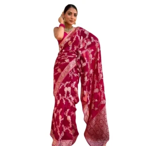 54465973214_a5f3589ce7_o_d-1000x1000-1.webp Generic Women's Silk Printed Saree With Unstitched Blouse 5.5Mtr (Pink)