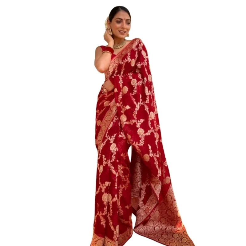 54465973284_fa4c897d20_o_d-1000x1000-1.webp Generic Women's Silk Printed Saree With Unstitched Blouse 5.5Mtr (Red)