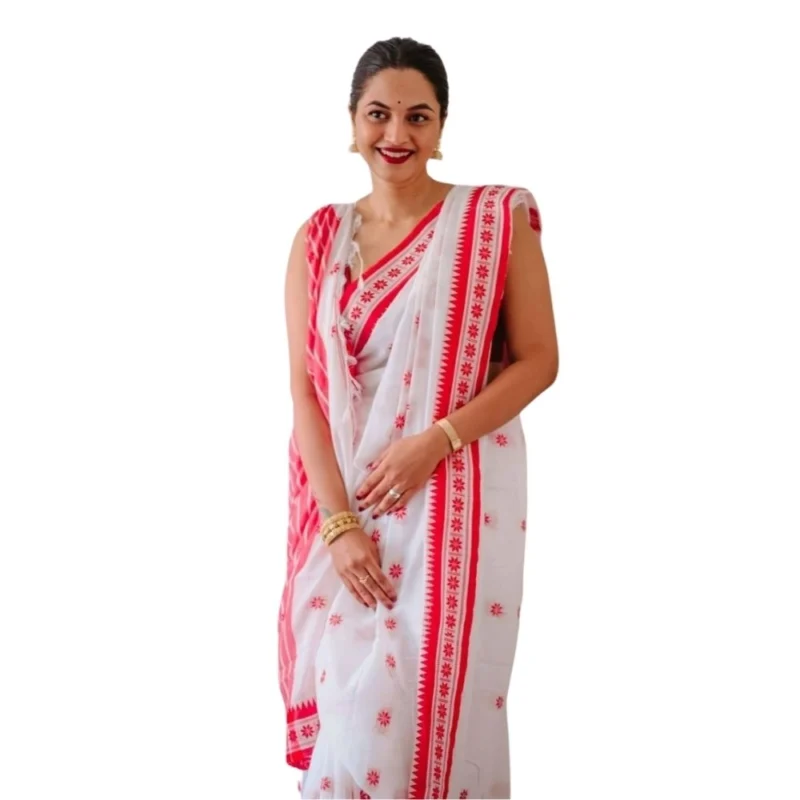 54465973384_684684e5fe_o_d-1000x1000-1.webp Generic Women's Cotton Printed Saree With Unstitched Blouse 5.5Mtr (White-Pink)