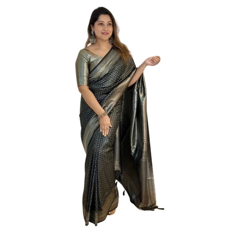 54465973589_3e448a003b_o_d-1000x1000-1.webp Generic Women's Silk Printed Saree With Unstitched Blouse 5.5Mtr (Black)