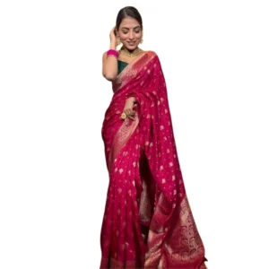 54465974164_f83a12acfb_o_d-1000x1000-1.webp Generic Women's Silk Printed Saree With Unstitched Blouse 5.5Mtr (Rani Pink)